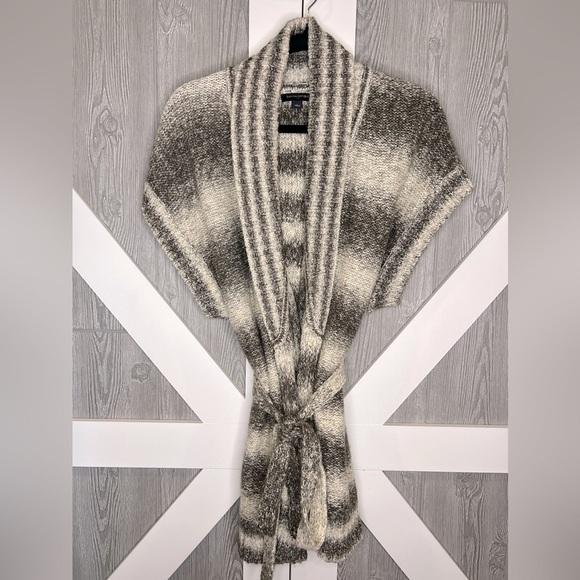 Banana Republic Factory long wrap sweater striped L - Picture 1 of 6